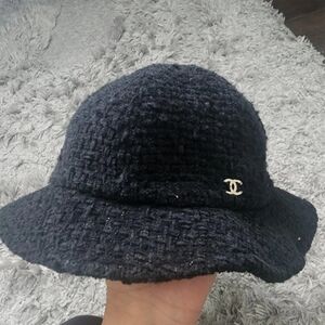 Chanel tweed hat
